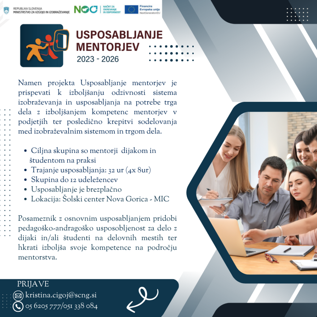 Usposabljanje mentorjev: utrinki, izkušnje in naslednji koraki